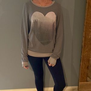 Womens small wildfox heart skyline soft sweater